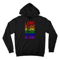 Love Is Love Rainbow Colors Tall Hoodie