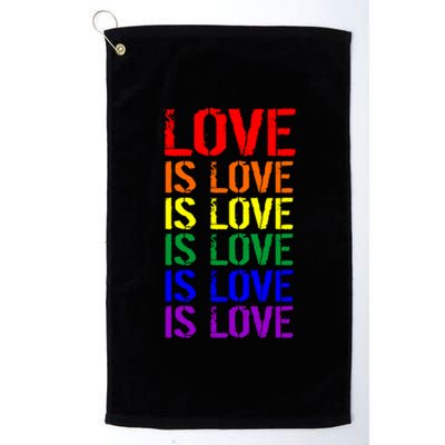 Love Is Love Rainbow Colors Platinum Collection Golf Towel