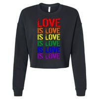 Love Is Love Rainbow Colors Cropped Pullover Crew