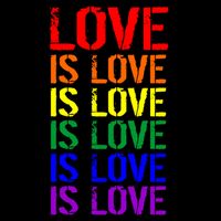 Love Is Love Rainbow Colors Womens T-Shirt