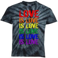 Love Is Love Rainbow Colors Kids Tie-Dye T-Shirt