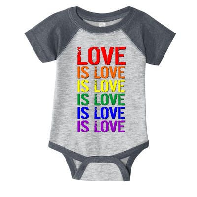 Love Is Love Rainbow Colors Infant Baby Jersey Bodysuit