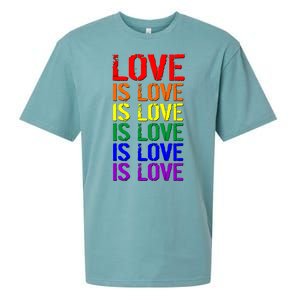 Love Is Love Rainbow Colors Sueded Cloud Jersey T-Shirt