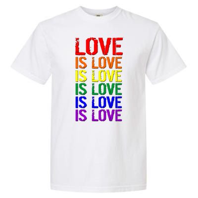 Love Is Love Rainbow Colors Garment-Dyed Heavyweight T-Shirt