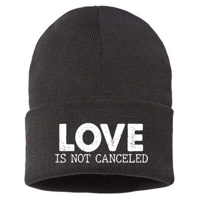 Love Is Not Canceled Sustainable Knit Beanie