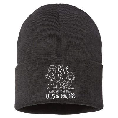 Love Is Sharing The Ups And Downs Sustainable Knit Beanie