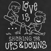 Love Is Sharing The Ups And Downs Golf Towel