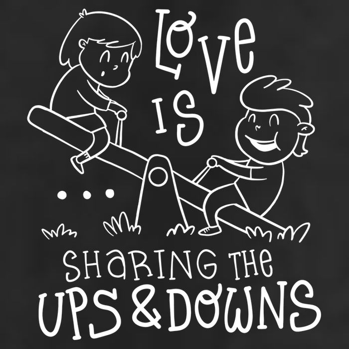 Love Is Sharing The Ups And Downs Golf Towel