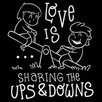 Love Is Sharing The Ups And Downs Cropped Pullover Crew