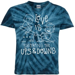 Love Is Sharing The Ups And Downs Kids Tie-Dye T-Shirt