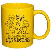 Love Is Sharing The Ups And Downs 11oz C Handle Ceramic Mug