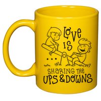 Love Is Sharing The Ups And Downs 11oz C Handle Ceramic Mug