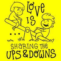 Love Is Sharing The Ups And Downs 11oz C Handle Ceramic Mug
