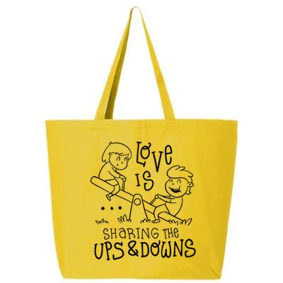 Love Is Sharing The Ups And Downs 25L Jumbo Tote