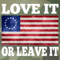 Love It Or Leave It Betsy Ross Flag Legacy Tie Dye Trucker Hat