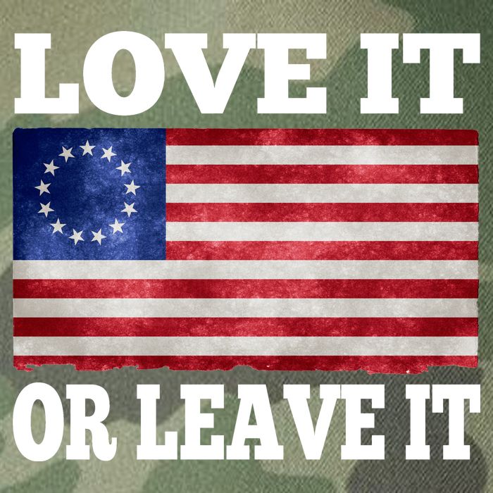 Love It Or Leave It Betsy Ross Flag Legacy Tie Dye Trucker Hat
