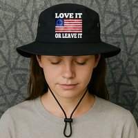 Love It Or Leave It Betsy Ross Flag Bucket Hat