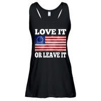 Love It Or Leave It Betsy Ross Flag Ladies Essential Flowy Tank