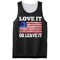 Love It Or Leave It Betsy Ross Flag Mesh Reversible Basketball Jersey Tank