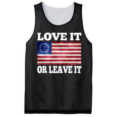 Love It Or Leave It Betsy Ross Flag Mesh Reversible Basketball Jersey Tank