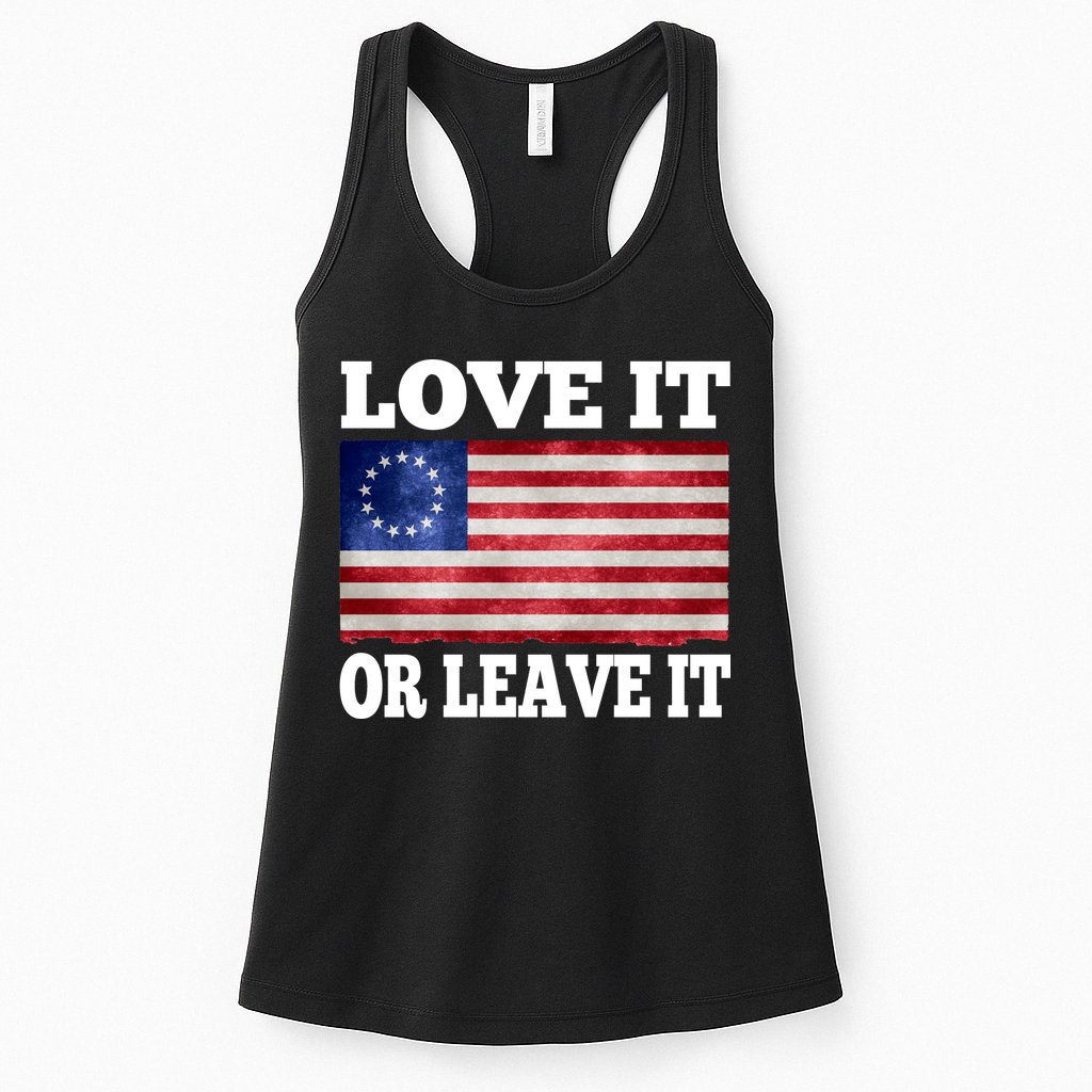Love It Or Leave It Betsy Ross Flag Womens Tank Top