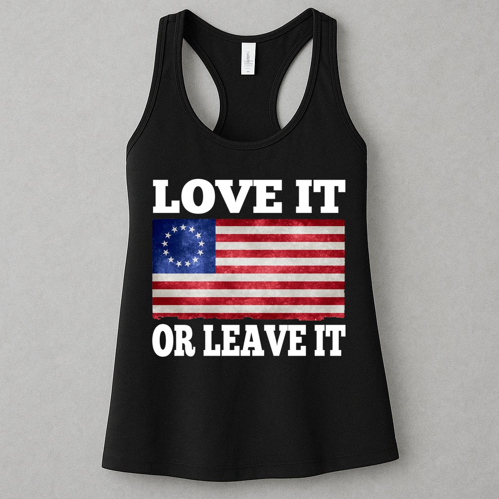 Love It Or Leave It Betsy Ross Flag Womens Tank Top