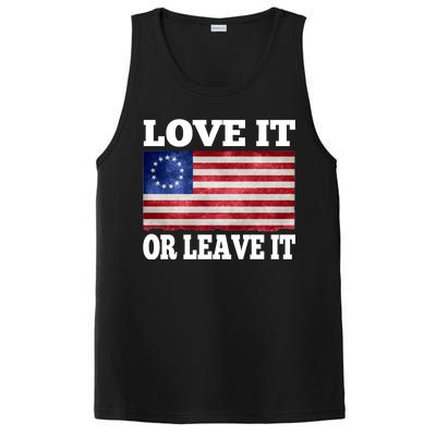 Love It Or Leave It Betsy Ross Flag PosiCharge Competitor Tank