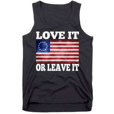 Love It Or Leave It Betsy Ross Flag Tank Top