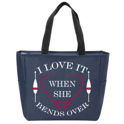 Love It When She Bends Over Funny Fishing Zip Tote Bag