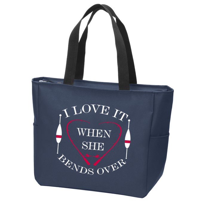 Love It When She Bends Over Funny Fishing Zip Tote Bag