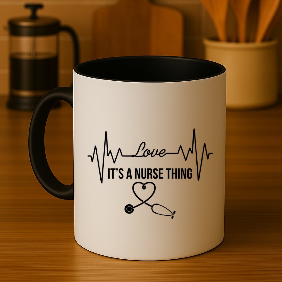 Love It's A Nurse Thing Stethoscop Heartbeat Heart Mug