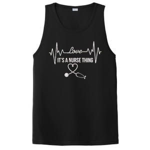 Love It's A Nurse Thing Stethoscop Heartbeat Heart PosiCharge Competitor Tank