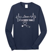 Love It's A Nurse Thing Stethoscop Heartbeat Heart Long Sleeve Shirt