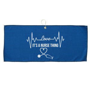 Love It's A Nurse Thing Stethoscop Heartbeat Heart Large Microfiber Waffle Golf Towel