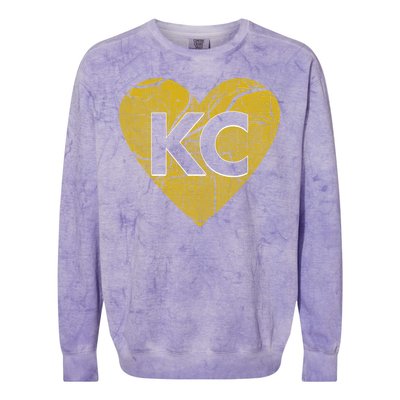 Love Kansas City Football Fan City Map Colorblast Crewneck Sweatshirt