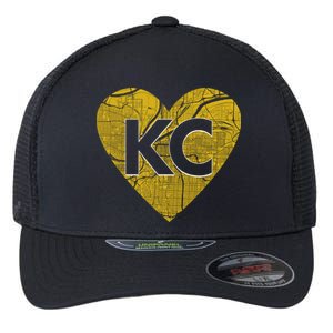 Love Kansas City Football Fan City Map Flexfit Unipanel Trucker Cap