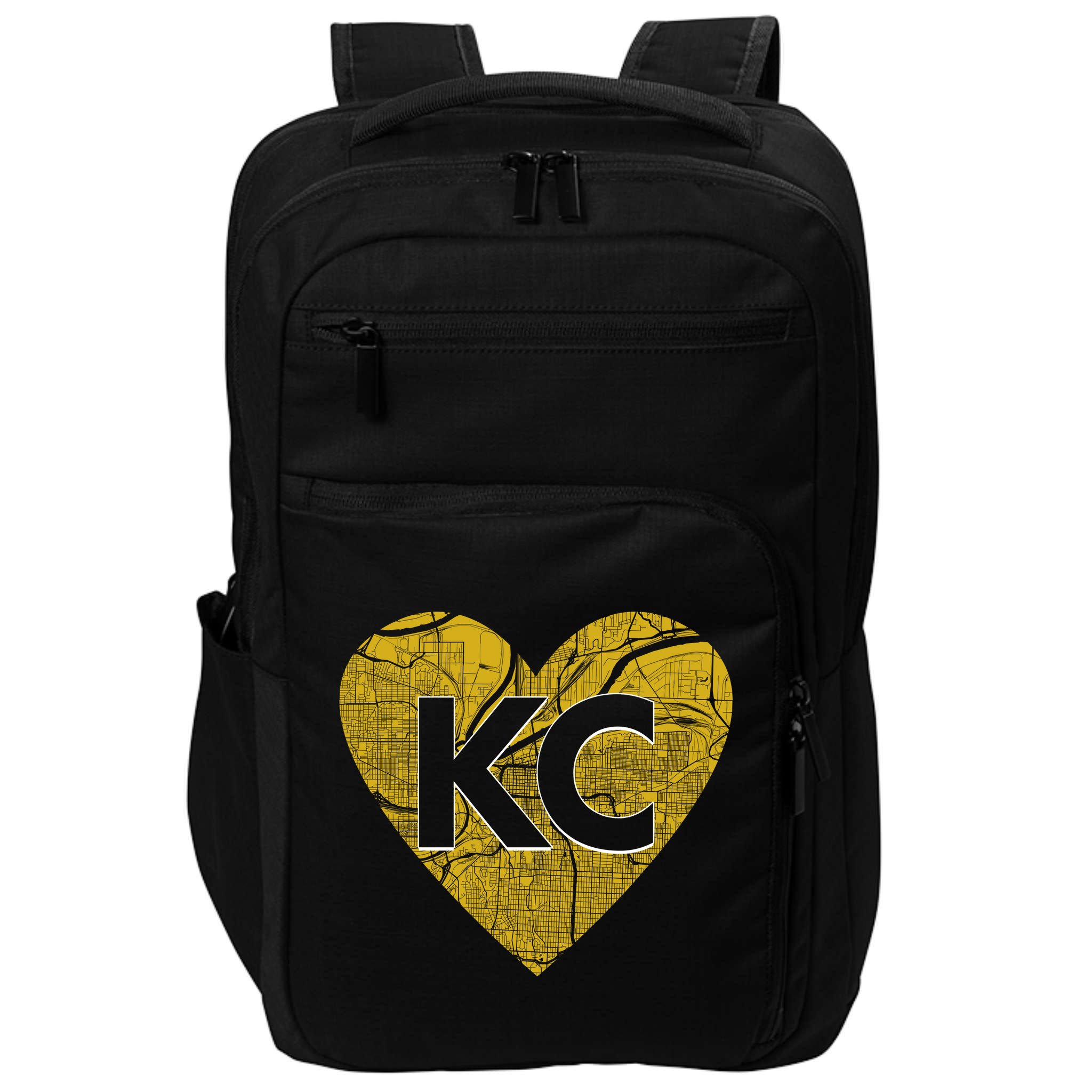 Love Kansas City Football Fan City Map Impact Tech Backpack