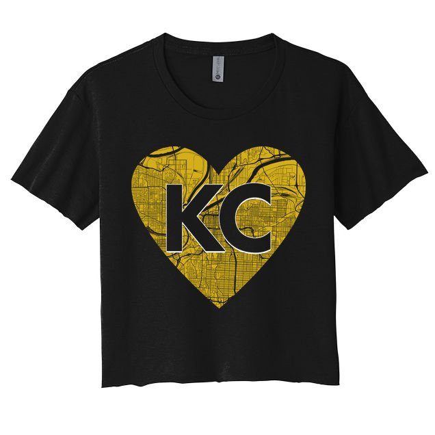 Love Kansas City Football Fan City Map Crop Top