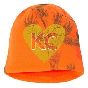 Love Kansas City Football Fan City Map Kati - Camo Knit Beanie