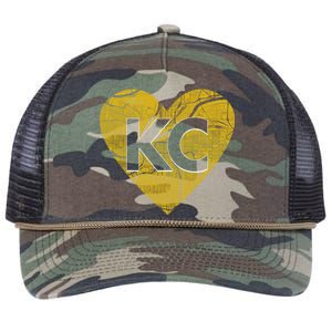 Love Kansas City Football Fan City Map Retro Rope Trucker Hat Cap