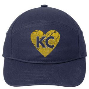 Love Kansas City Football Fan City Map 7-Panel Snapback Hat