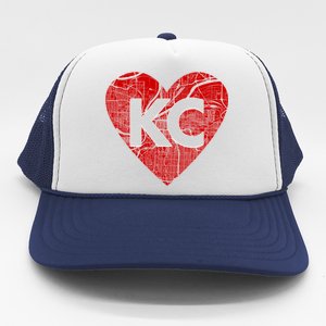 Love Kansas City Football Fan City Map Trucker Hat