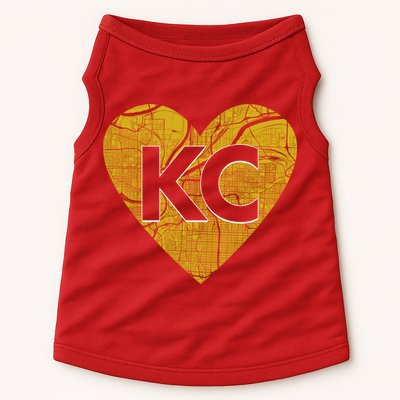 Love Kansas City Football Fan City Map Doggie Tank