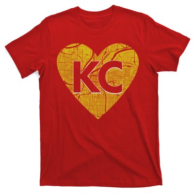 Love Kansas City Football Fan City Map T-Shirt