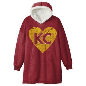 Love Kansas City Football Fan City Map Hooded Wearable Blanket