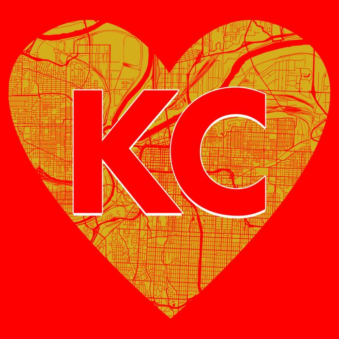 Love Kansas City Football Fan City Map Button