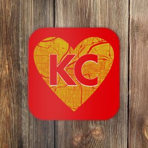 Love Kansas City Football Fan City Map Coaster