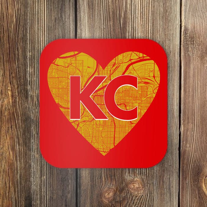 Love Kansas City Football Fan City Map Coaster