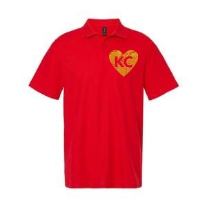 Love Kansas City Football Fan City Map Softstyle Adult Sport Polo