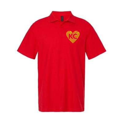 Love Kansas City Football Fan City Map Softstyle Adult Sport Polo